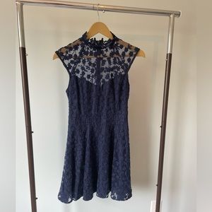 Navy BB Dakota Lace Dress